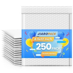 250Pcs Poly Bubble Mailers Padded Envelope Shipping Mailing Bag 8.5×12″ #2 White