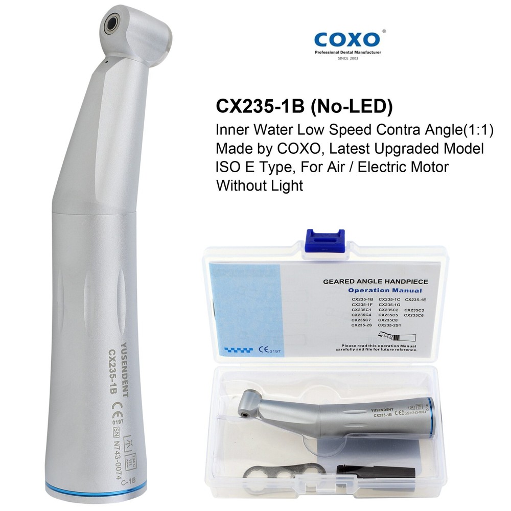 COXO Dental Slow Speed Contra Angle Straight Handpiece Air Motor Inner Water NSK