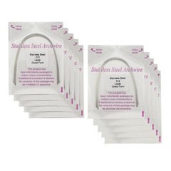 100pcs Dental Orthodontic Arch Wire Niti Stainless Steel Round Rectangular Ovoid
