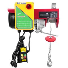 VEVOR Electric Hoist 2200lbs Crane Winch with 328ft Wireless Remote Control 110V