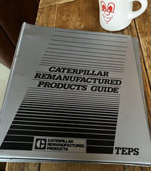 Two (2) Caterpillar Cat Remanufactured Products Guides 1987 Engine *Binder Only*