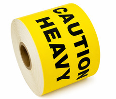 Shipping Labels- 3×5 Caution Heavy 500 labels each, 1-12 Rolls