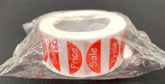 ⭐2 ROLL SPECIAL! ⭐ 1000 RED + WHITE PRICE LABELS STICKERS RETAIL STORE SALE TAGS