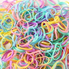 1500 Strong Elastic Rubber Bands Assorted Colours Sizes Home, School and Office