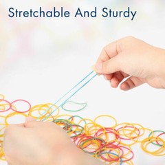 600PCS Large Rubber Bands Heavy Duty Elastic Long Rubber Bands 4 Assorted Colors