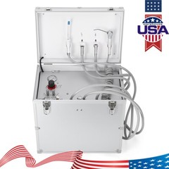 Dental Portable Mobile Delivery Unit System With Air Compressor 4Hole Suction