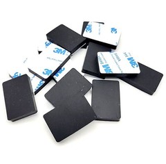 1 1/2″ x 1″ Rectangle Stick on Rubber Feet Bumpers 3/16″ Thick 3M Backed Pads