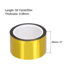 Gold Tone Metalized Tape 2 Inch x 55 Yards Decoration Tape for DIY