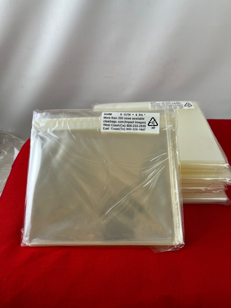 5 Packs / 100 Clear Self Seal Adhesive Cello Lip Tape Poly Plastic Bags 🔥🔥SALE