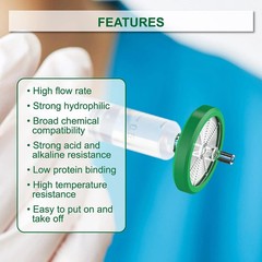 50/100/200pcs Lab PTFE Syringe Filter Sterile Membrane 33mm 0.22µm Individually