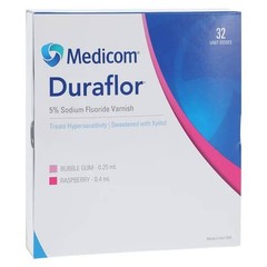 Medicom 1011-BG32 Duraflor Dental Fluoride Varnish Bubblegum 32/Bx 0.25 mL