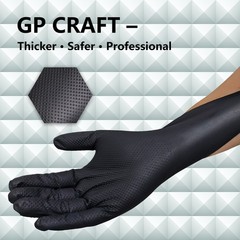 800-Count Heavy-Duty 8 Mil Black Nitrile Gloves | Textured Industrial Bulk Lot
