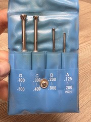 Vintage Tiger Small Hole Gage Set 0.125-0.500 Inch Range 4pcs Made in Japan