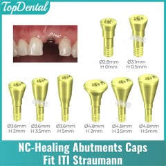 NC/RC Dental Healing Abutment Closure Cap Bone Level Titanium Fits ITI Straumann