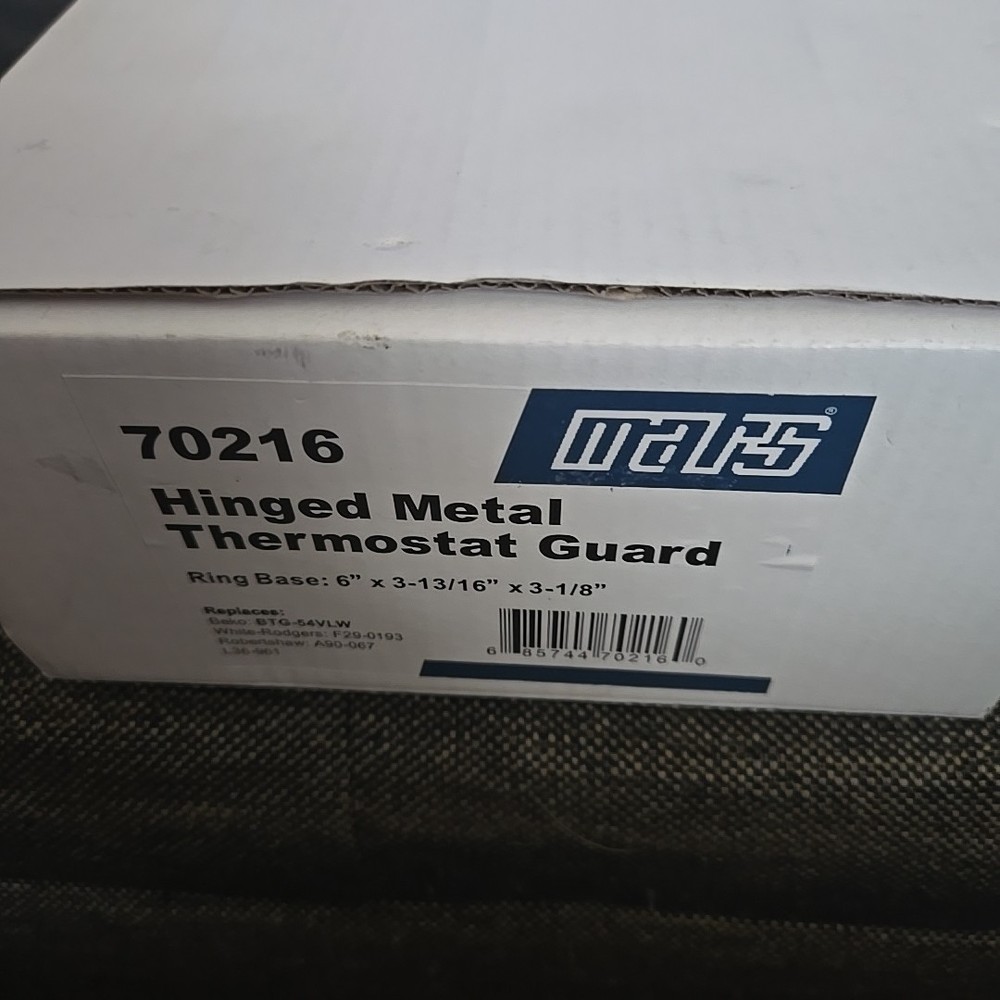 MARS 70216 BTG-54VLW NOS THERMOSTAT METAL LOCKING GUARD BEIGE 6″ 3-13/16″ 3-1/8″