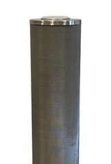 Hydro-Genics® Stainless Steel Cleanable Filter, 20″ length, 4.3″OD, 10 micron