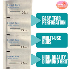 10 PACK: Torpedo Dental Diamond Burs, FG (friction grip), High Quality Burs