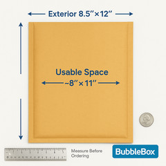 8.5×12 Kraft Bubble Mailers #2 Self Seal Padded Shipping Envelopes Bulk