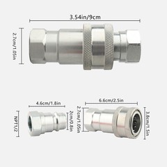 1/2″ Ag Hydraulic Quick Connect Couplers Couplings, Ball Pioneer Style 2 Sets