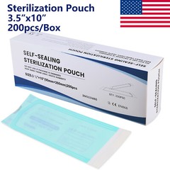 200 Self Sterilization Pouches Pouch Autoclave Sterilizer Bag Dental Tattoo Nail