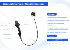 Disposable Flexible Endoscope | HD Single-Use Portable for Medical Exam
