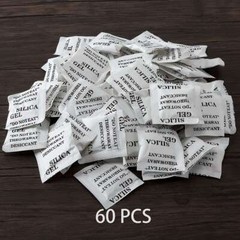 60/100pcs Silica Gel Packets 5g Grams Desiccant Pack Moisture Absorber Reusable