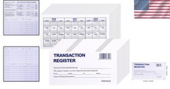 24 PCS Check Registers for Personal Checkbook, Easy to Read Checkbook Register