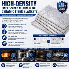 High-temperature insulation ceramic fiber blanket with aluminum foil facing