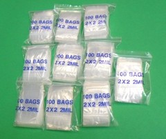 1000 Bags Reclosable 2mil 2×2 Clear Zip Squeeze Seal Top Lock 2×2 Poly Baggies
