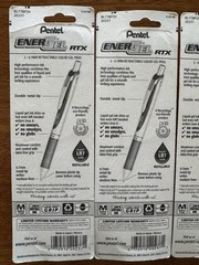 EIGHT Pentel EnerGel RTX Retractable Liquid Gel Pen Purple Violet 0.7mm Medium