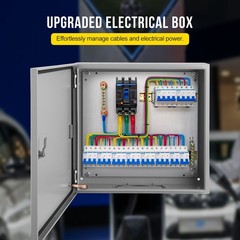 IP66 Steel Electrical Enclosure Box with Lock & Waterproof Seal , 16″Lx16″Hx6″W