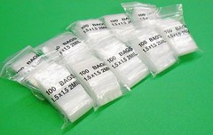 1-1/2″ Clear Reclosable Bags Poly 2mil Square Baggies 1.5″ x 1.5″ Top Lock 1000