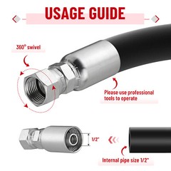 12 Pack 1/2″ Hose x 1/2″ JIC 37° Female Hydraulic Hose End Swivel Crimp Fitting