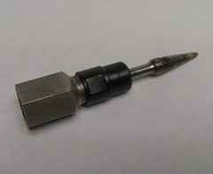 FLAPPER ADAPTER STAINLESS STEEL 5/8 UNC Thread with 1/4″ Collet Made in USA