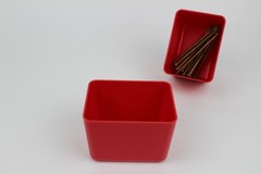 48 3″x4″x3″ deep Red Plastic Box Lista Vidmar Toolbox Organizer Cups Drawer bins