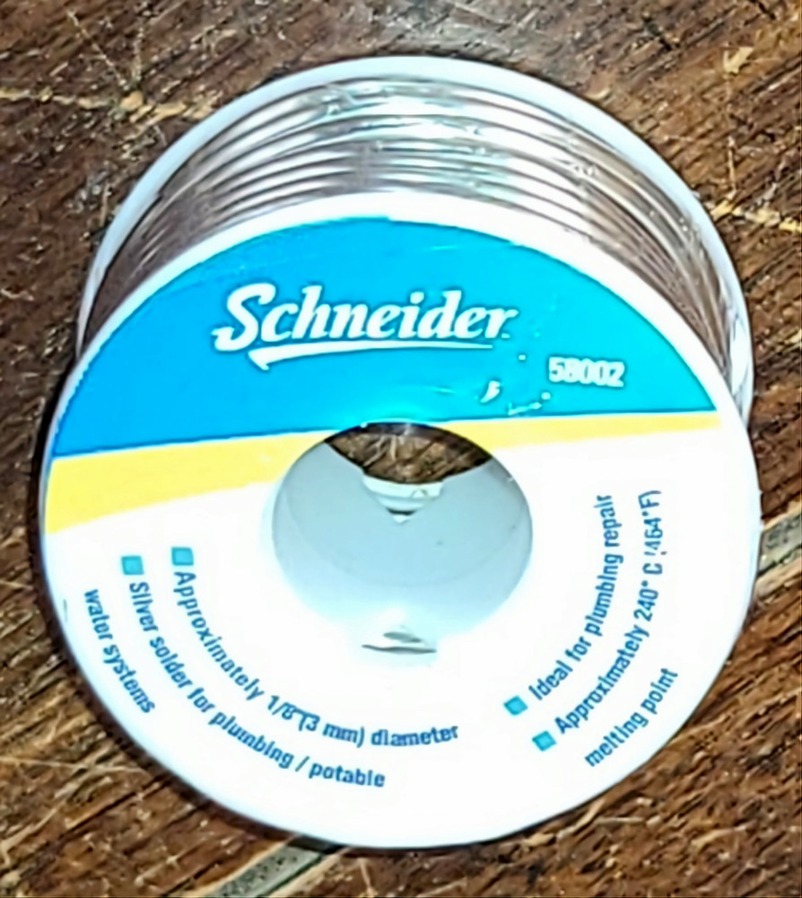 SCHNEIDER Spool of 1/8″ Plumbing Lead Free Silver Solder #58002