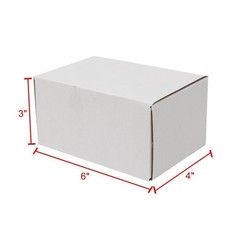 2000 – 6 x 4 x 3 White Corrugated Mailers Shipping Packing Fold Boxs 6x4x3