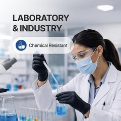 Durable 4 Mil Disposable Gloves – Chemical & Oil Resistant (Pack of 50 Black)