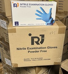 Nitrile Exam Gloves Powder Free – Size Large – 10 Boxes Of 100 Gloves Per Case