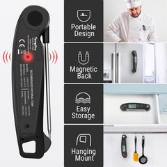 TP605 Instant Read Meat Thermometer for Cooking, Waterproof Digital Food Ther…