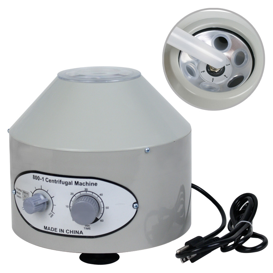 800-1 Electric Centrifuge Machine Lab Medical Practice 110V 4000 rpm 20ml x 6