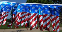 Metallic Stars & Stripes Streamer, Car Lot Streamers, Pennants Streamer, 60′