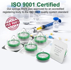 50/100/200pcs Lab PTFE Syringe Filter Sterile Membrane 33mm 0.22µm Individually
