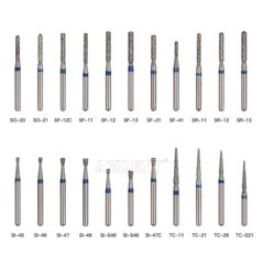 5PCS AZDENT Dental Diamond Burs Friction Grip For High Speed Handpiece Turbine