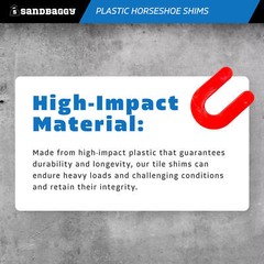 Sandbaggy 1/8″ Plastic Horseshoe Tile Shims – Tile Spacers – U Shaped Shims