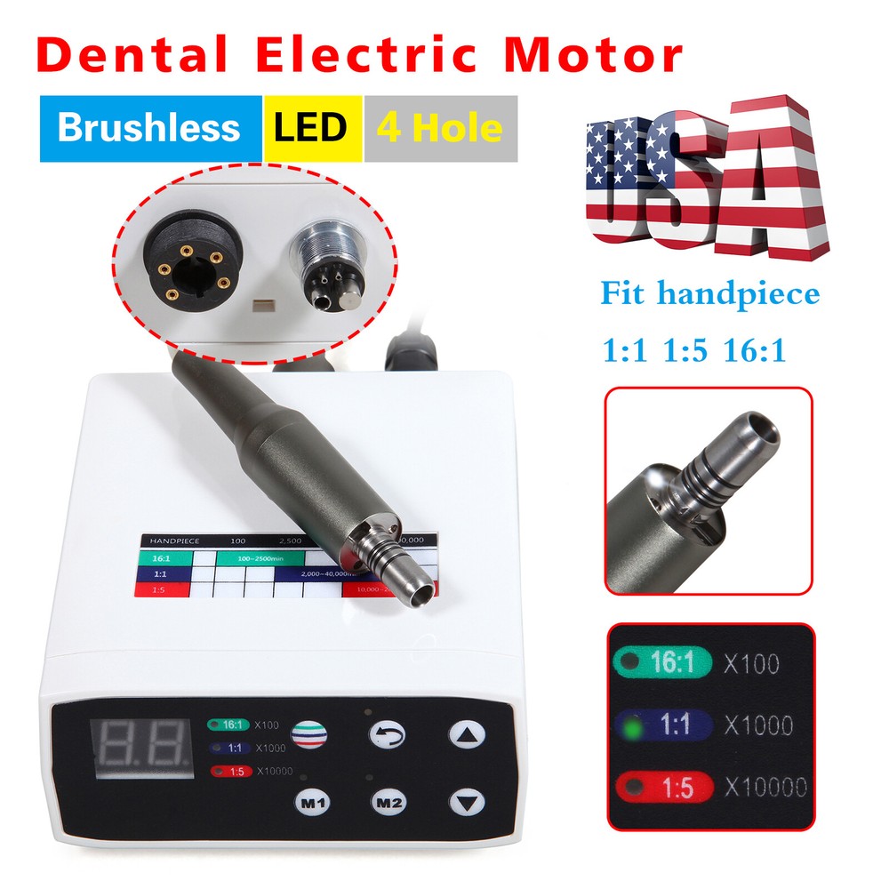 SANDENT Dental Brushless LED Electric Micro Motor 1:5 /1:1 / 1:4.2 Handpiece