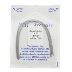 Dental Orthodontic Arch Wire Niti Super Elastic Round Rectangular Ovoid Natural