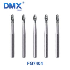 5Pcs Dental Tungsten Carbide Burs Trimming & Finishing Egg Football Bur FG 7404