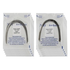 100pcs Dental Orthodontic Arch Wire Niti Stainless Steel Round Rectangular Ovoid