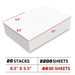 220-8800 8.5×5.5 PremiumSquare Corner Shipping Labels Half Sheet Self Adhesive